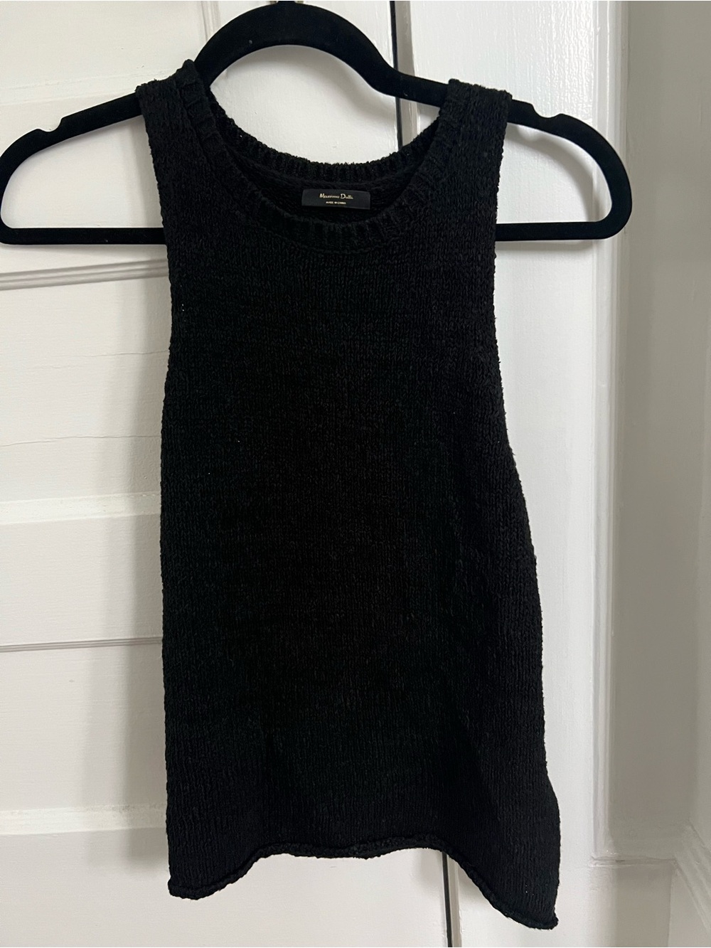 Massimo Dutti Black Sleeveless Sweater Tank